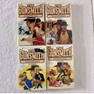 Vintage The Gunsmith All Action Western Romance Novel x4